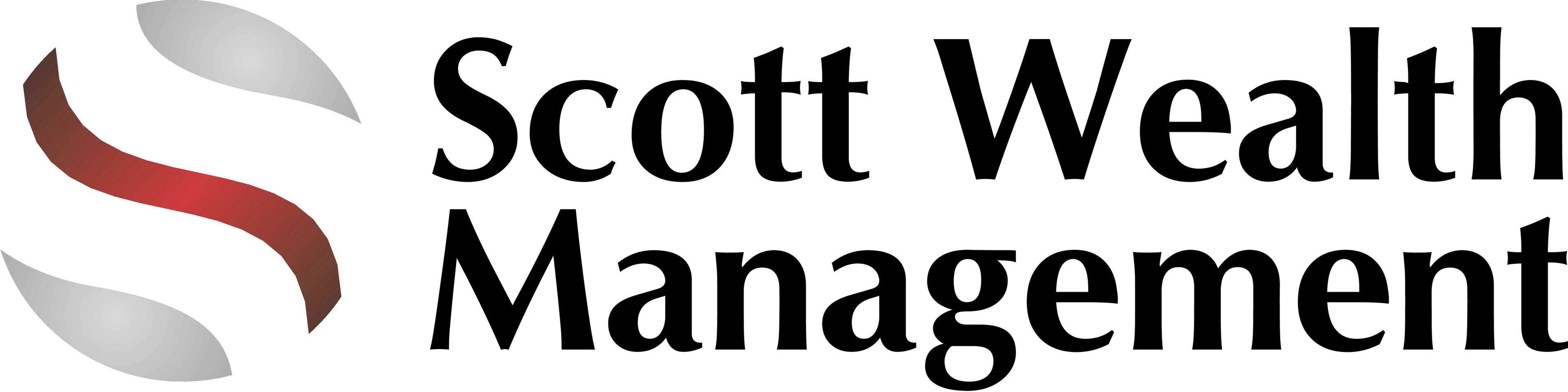 Scott Wealth Management logo with a stylized letter 'S' in red and gray on a white background.